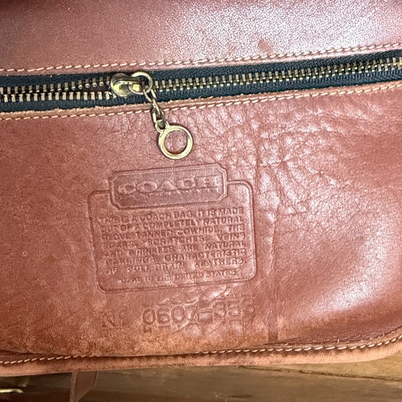 Coach British Tan Vintage 0607-353 Leather Crossbody Purse 11.5x8x3.5" - Picture 5 of 9